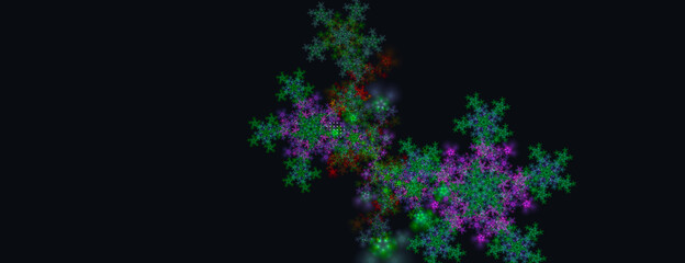 Fototapeta na wymiar Christmas colorful fractal abstract background