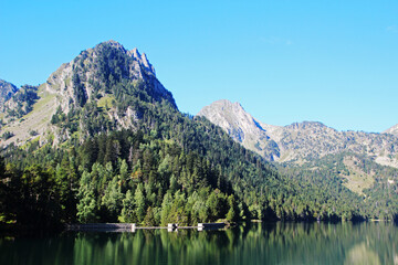 Fototapeta na wymiar Lakes de San Mauricio National Park, Catalonia, Spain