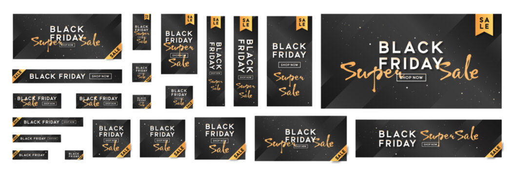 Standard size ad banner complete set for Black Friday