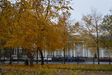 cloudy autumn day in St. Petersburg