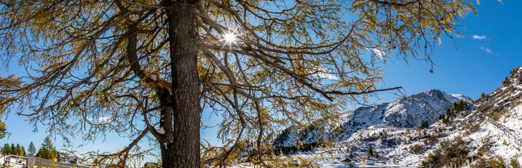 Panoramic view over the lake Falkertsee, Carinthia, Austria