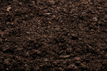 Black land for plant background.