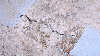 Repair of cracks in cement floor.