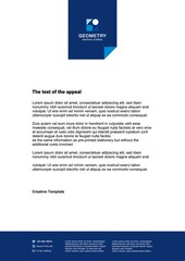 Corporate letterhead, minimalistic design, vector	
