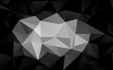 Light Silver, Gray vector triangle mosaic texture.