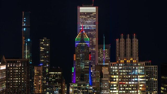 Chicago Skyline Lit For Pride Month