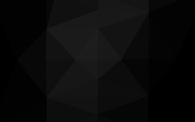 Dark Black vector blurry triangle texture.
