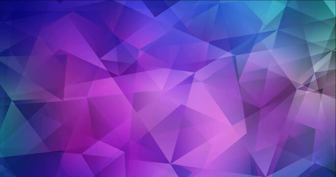 4K looping dark pink, blue polygonal abstract animation. Colorful fashion clip in liquid style with gradient. Slideshow for web sites. 4096 x 2160, 30 fps. Codec Photo JPEG.
