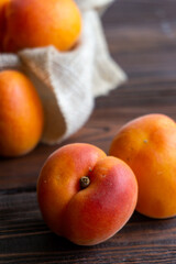 Fototapeta na wymiar apricots on the table