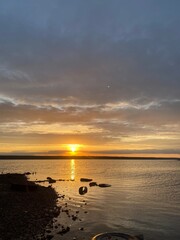 sunset over the sea