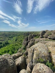 landscape with blue sky
