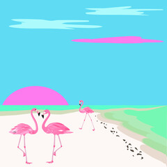 vector drawing of the sea, ocean, azure