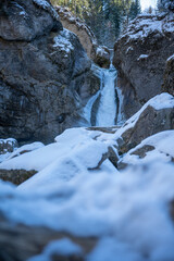 Fototapeta na wymiar Buchenegger Wasserfälle im Winter