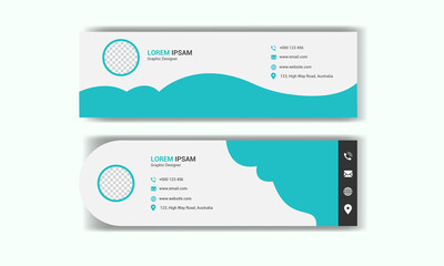 Corporate email signature template design.  business 
Mail signature banner	set