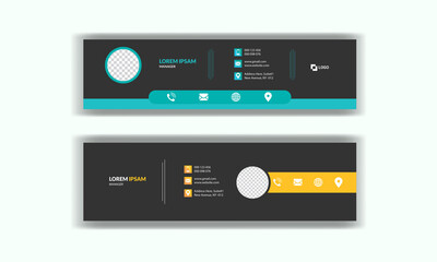 Email signature template design. Corporate mail business email signature banner	