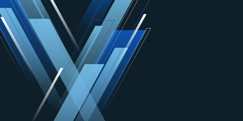 Template corporate concept blue black grey and white contrast background with cross lights