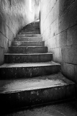 Stairs in the baptistery san giovanni in Pisa - obrazy, fototapety, plakaty