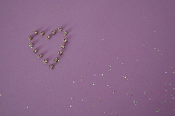 Heart and glitter