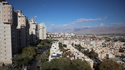 Fototapeta na wymiar Top view of the city of Eilat