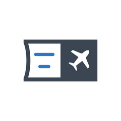 Obraz premium Flight ticket icon