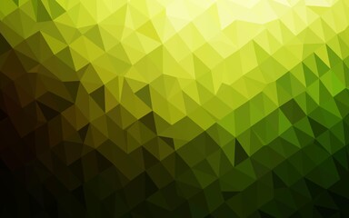 Dark Green, Yellow vector polygon abstract layout.