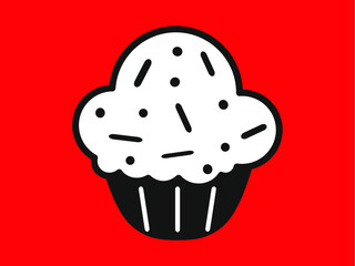 cupcake with chocolate