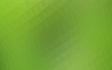 Light Green vector triangle mosaic cover.