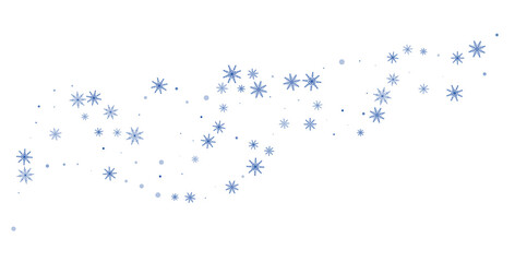 Snowflakes. Snow, snowfall. Falling scattered white snowflakes on a gradient background. Vector	