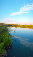 sunset over the river