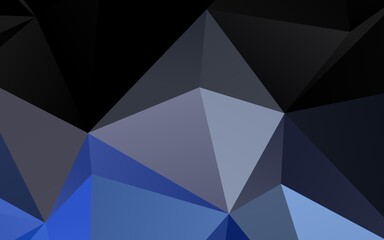 Dark BLUE vector polygonal template.