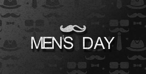 poster design for international men's day. Flat vector drawing. Elements representing masculinity.Hipster. For banners, business cards, printing, and postcards. EPS10
