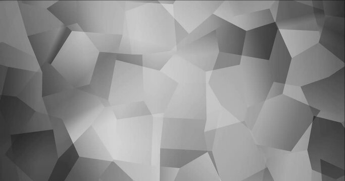 4K looping light gray polygonal abstract animation. Trendy vibrant holographic clip in halftone style. Design for presentations. 4096 x 2160, 30 fps. Codec Photo JPEG.