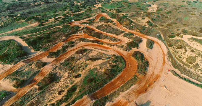 MX Track, Motocross Training,  Sizilien, Italy, maracalagonis, Nice Track, Hard training on Red Sand Track