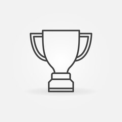 Trophy Cup outline icon. Winner or Award vector line concept symbol