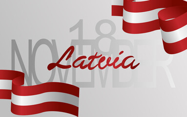 independence day in Latvia . Vector poster with the image of the flag of Latvia. Perfect for banners and postcards. EPS10