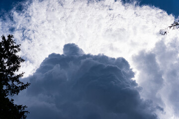 Interesting Glowing Cloud Formation before Rain