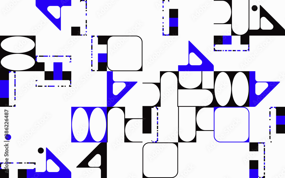 Poster brutalism design abstract vector pattern