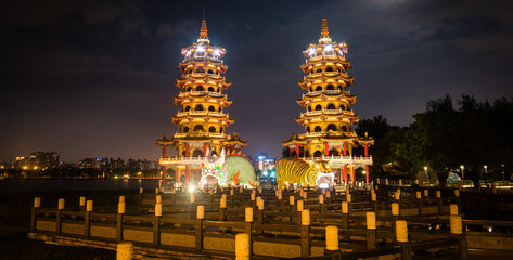 Dragon and Tiger pagoda in Kaohsiung