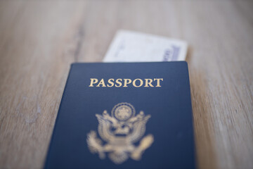 United States of America Passport with a Two Honduran Lempiras Bill Under it