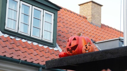 Roof decoration in Halloween 
