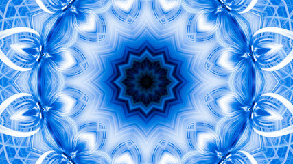 Abstract kaleidoscope background. Beautiful multicolor kaleidoscope texture. Unique kaleidoscope design.
