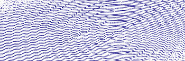 Naklejka na ściany i meble Abstract 3D wavy background with ripple effect. Vector illustration with particle. 3D grid surface. Abstract Background.