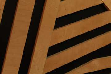 wood with black wall background