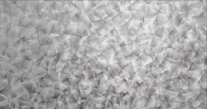 4K looping light gray polygonal abstract footage. Flowing colorful lights in motion style with gradient. Screen saver for tech devices. 4096 x 2160, 30 fps. Codec Photo JPEG.