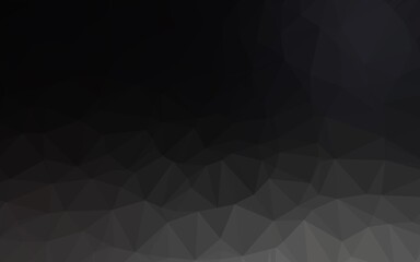 Obraz premium Dark Black vector abstract mosaic pattern.