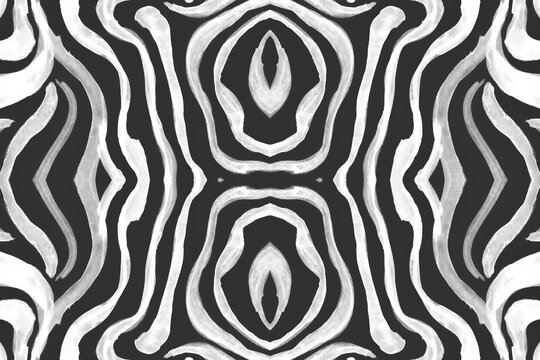 Seamless Zebra Repeat. Abstract Animal Texture. 