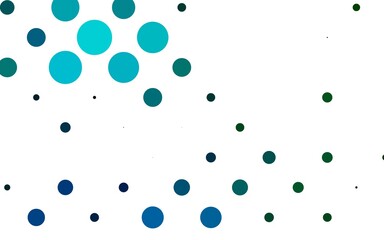 Light Blue, Green vector background with bubbles.