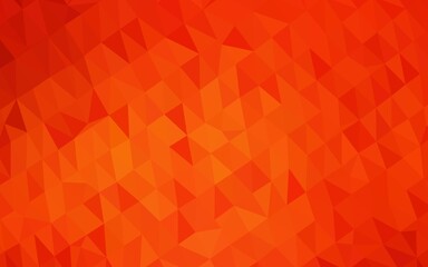 Light Orange vector abstract mosaic backdrop.
