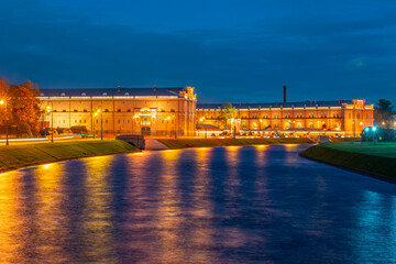 Obraz premium Military Historical Artillery Museum at night, Saint Petersburg, Russia