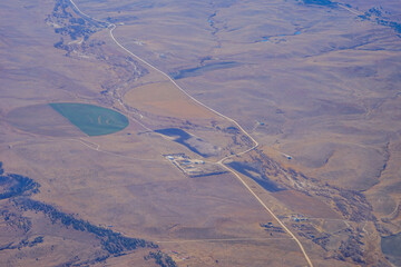 Aerial view of of farm in Colorado